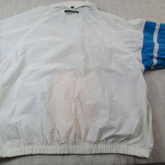 Vintage Nautica Jacket Mens XL White Windbreaker Long Sleeve Hooded Full Zipper - Picture 2 of 14